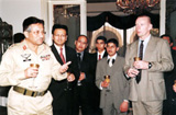 President of Pakistan General Pervez Musharraf shown above welcoming the Experience Pakistan 2002 winners.